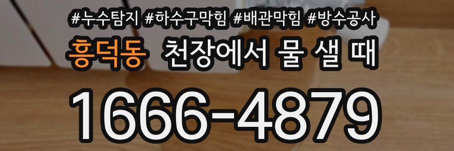 흥덕동 천장에서 물 샐 때
