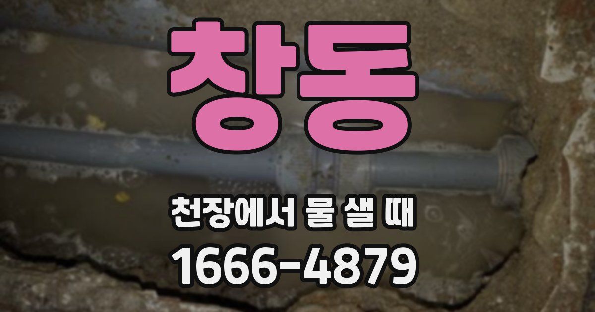 창동 천장에서 물 샐 때