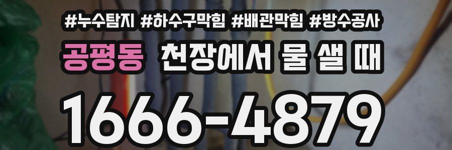 공평동 천장에서 물 샐 때