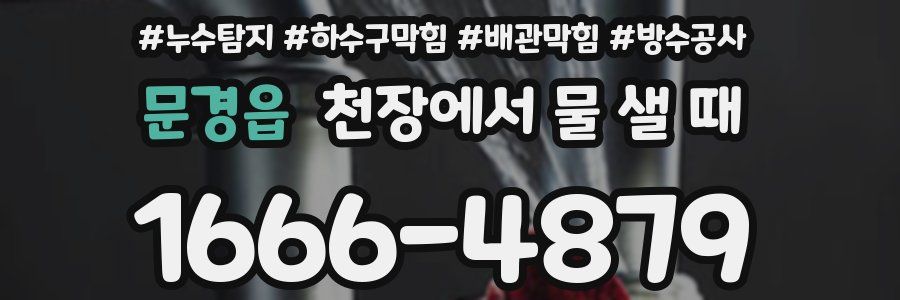 문경읍 천장에서 물 샐 때