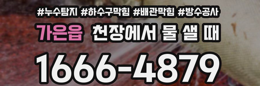 가은읍 천장에서 물 샐 때