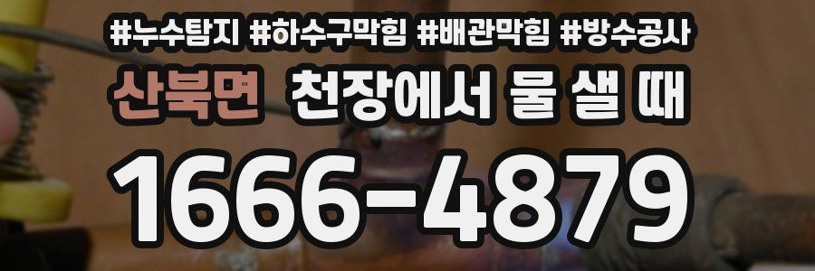 산북면 천장에서 물 샐 때
