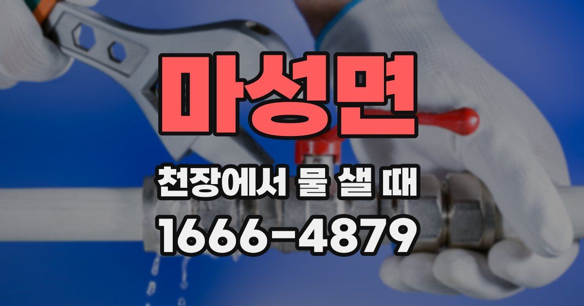 마성면 천장에서 물 샐 때
