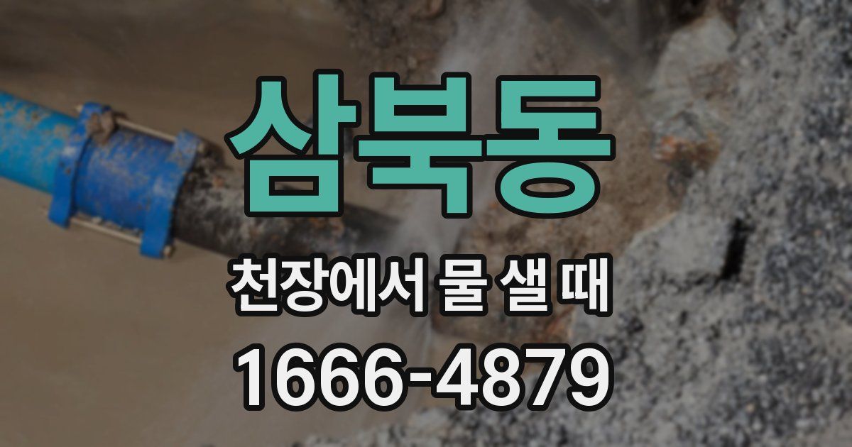 삼북동 천장에서 물 샐 때