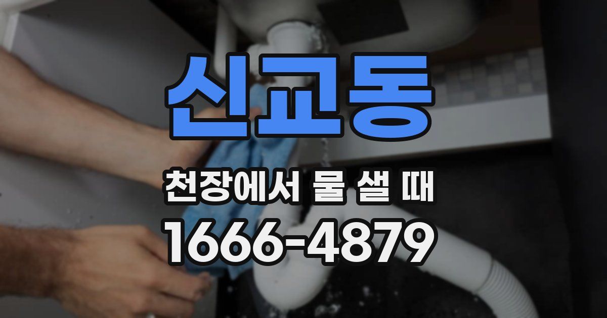 신교동 천장에서 물 샐 때