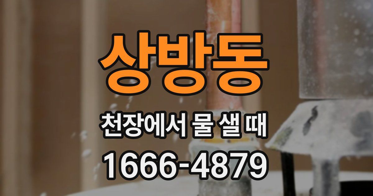 상방동 천장에서 물 샐 때