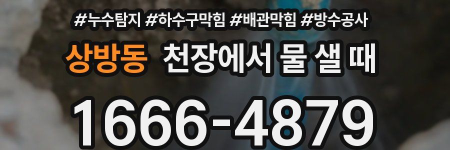 상방동 천장에서 물 샐 때