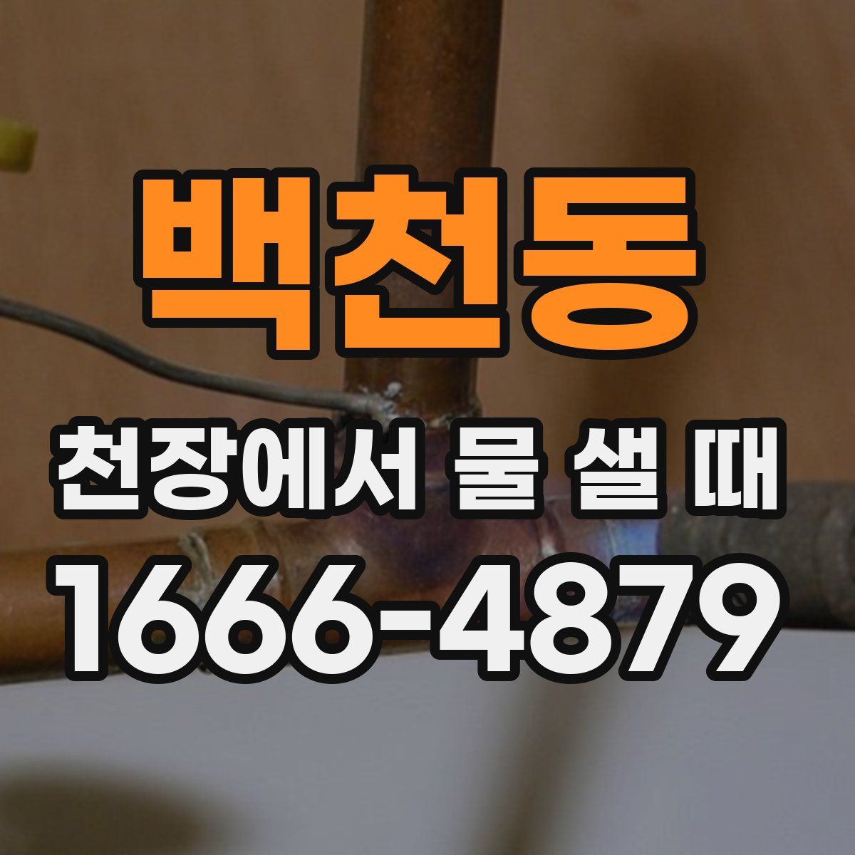 백천동 천장에서 물 샐 때
