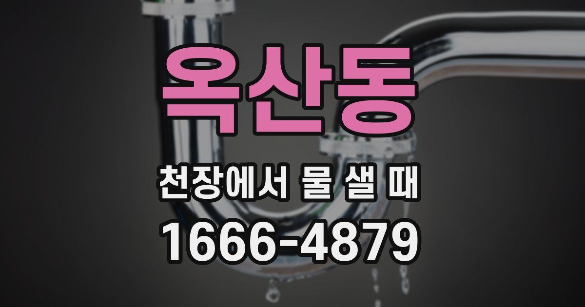 옥산동 천장에서 물 샐 때