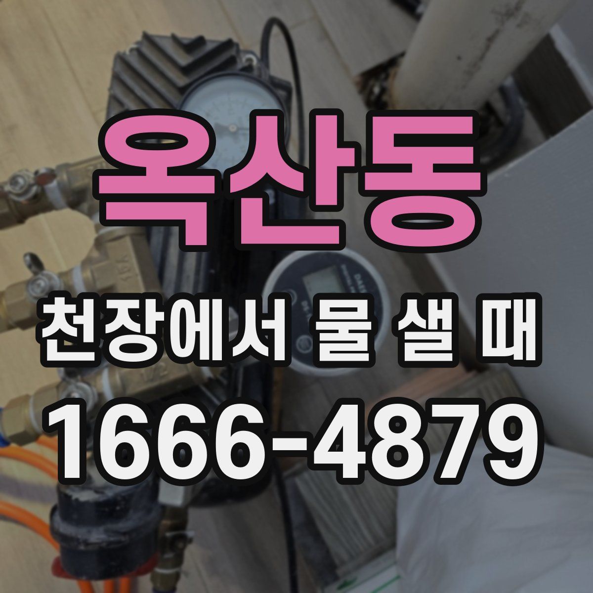 옥산동 천장에서 물 샐 때
