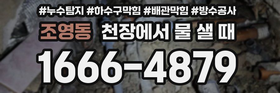 조영동 천장에서 물 샐 때