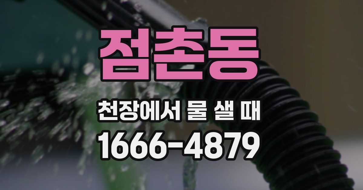 점촌동 천장에서 물 샐 때