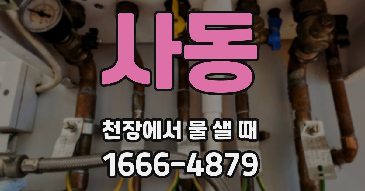 사동 천장에서 물 샐 때