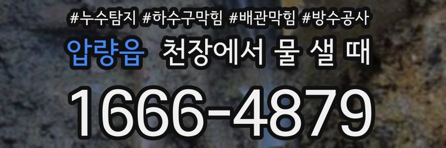 압량읍 천장에서 물 샐 때