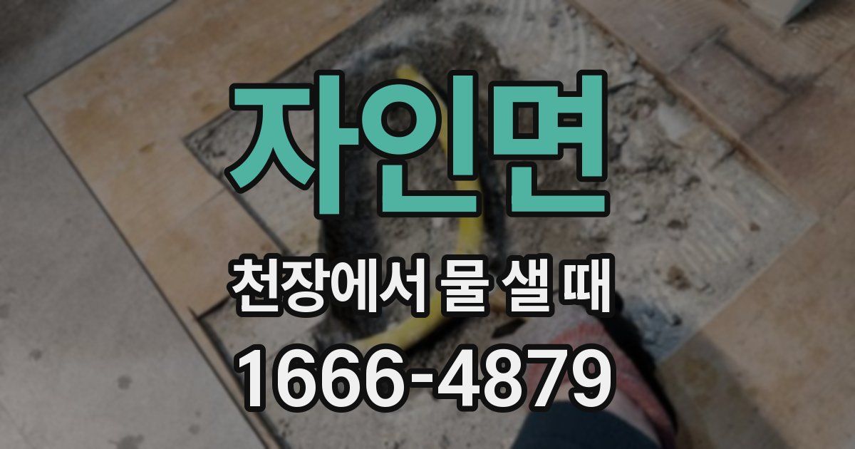 자인면 천장에서 물 샐 때