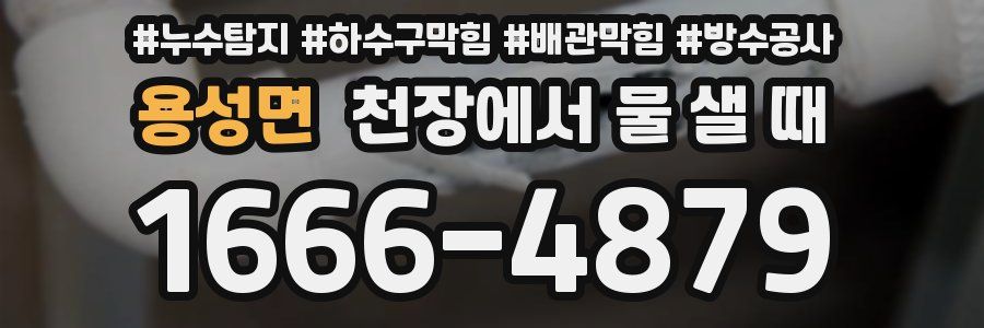 용성면 천장에서 물 샐 때