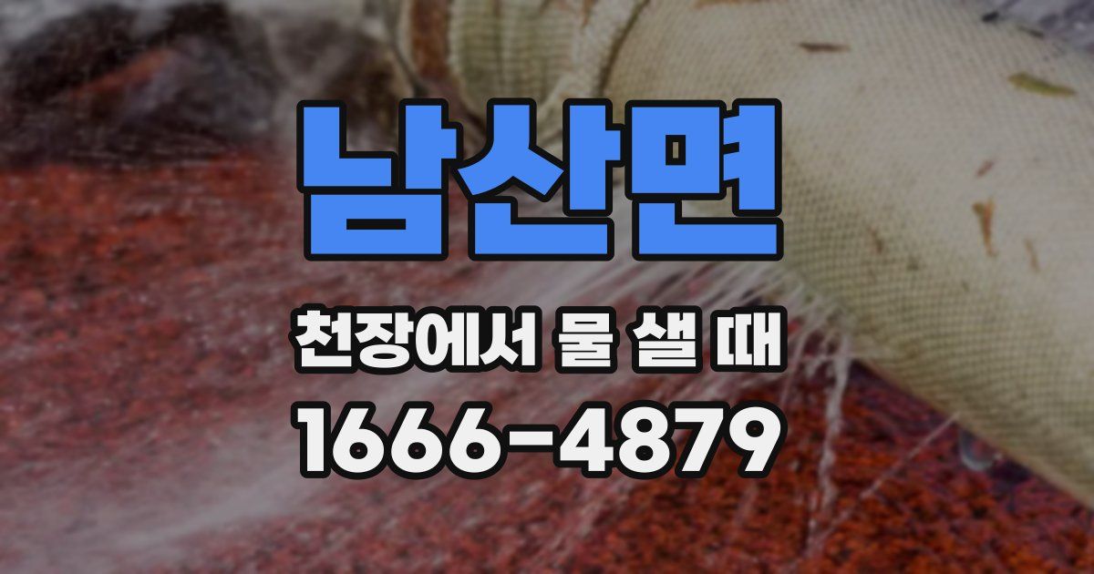 남산면 천장에서 물 샐 때