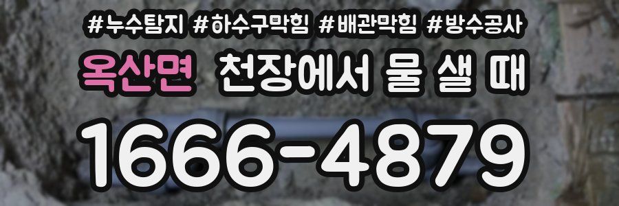 옥산면 천장에서 물 샐 때