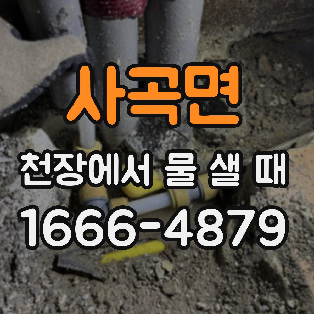 사곡면 천장에서 물 샐 때