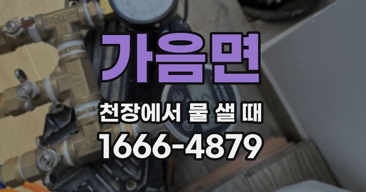 가음면 천장에서 물 샐 때