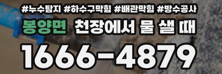 봉양면 천장에서 물 샐 때
