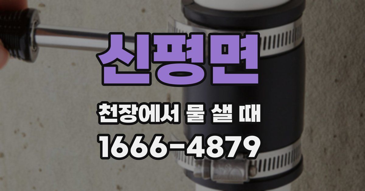 신평면 천장에서 물 샐 때