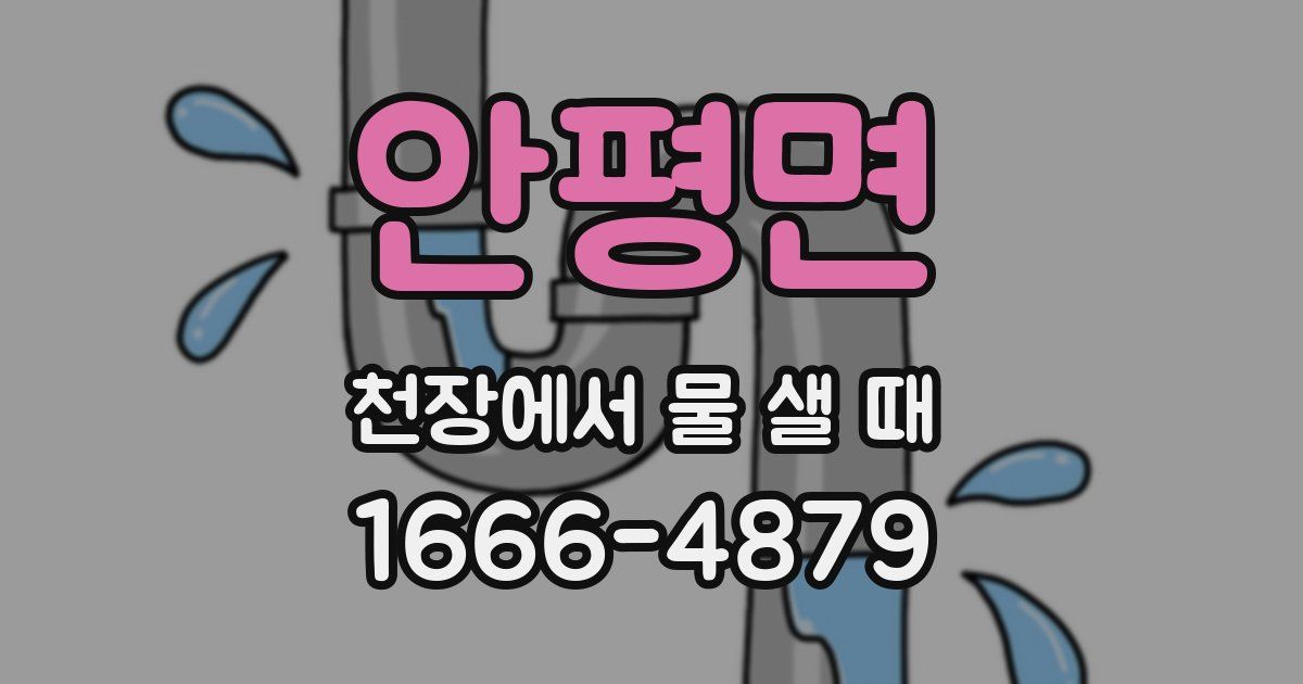 안평면 천장에서 물 샐 때