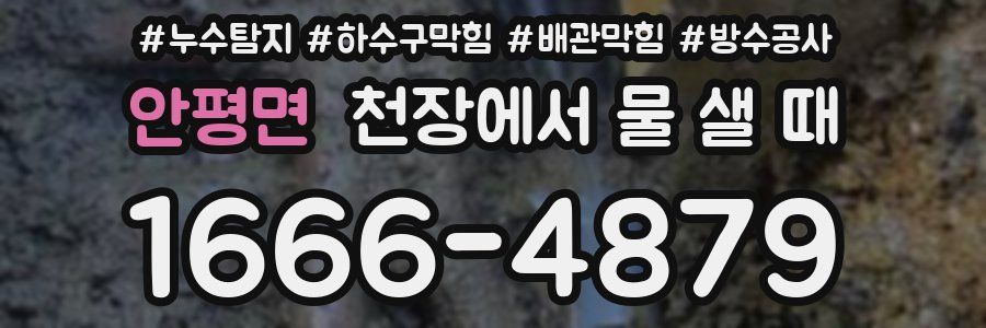 안평면 천장에서 물 샐 때