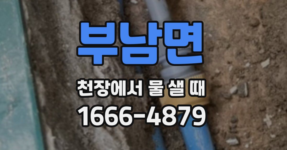 부남면 천장에서 물 샐 때