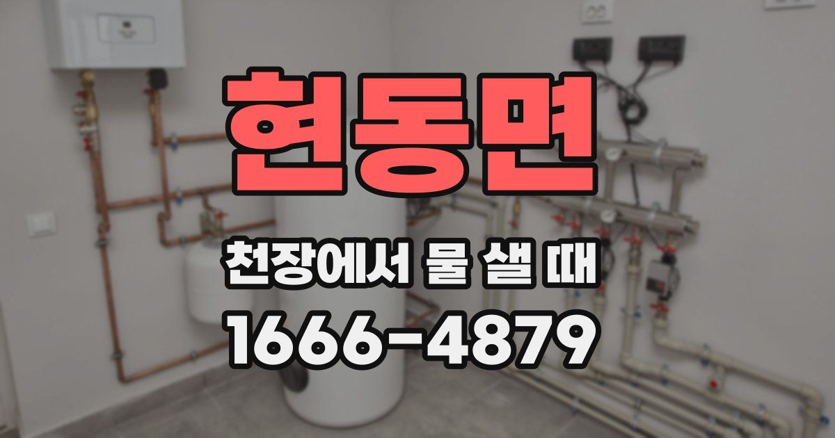 현동면 천장에서 물 샐 때