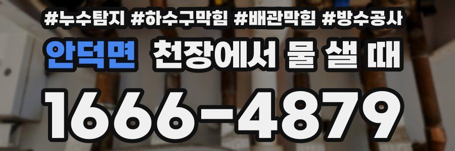 안덕면 천장에서 물 샐 때