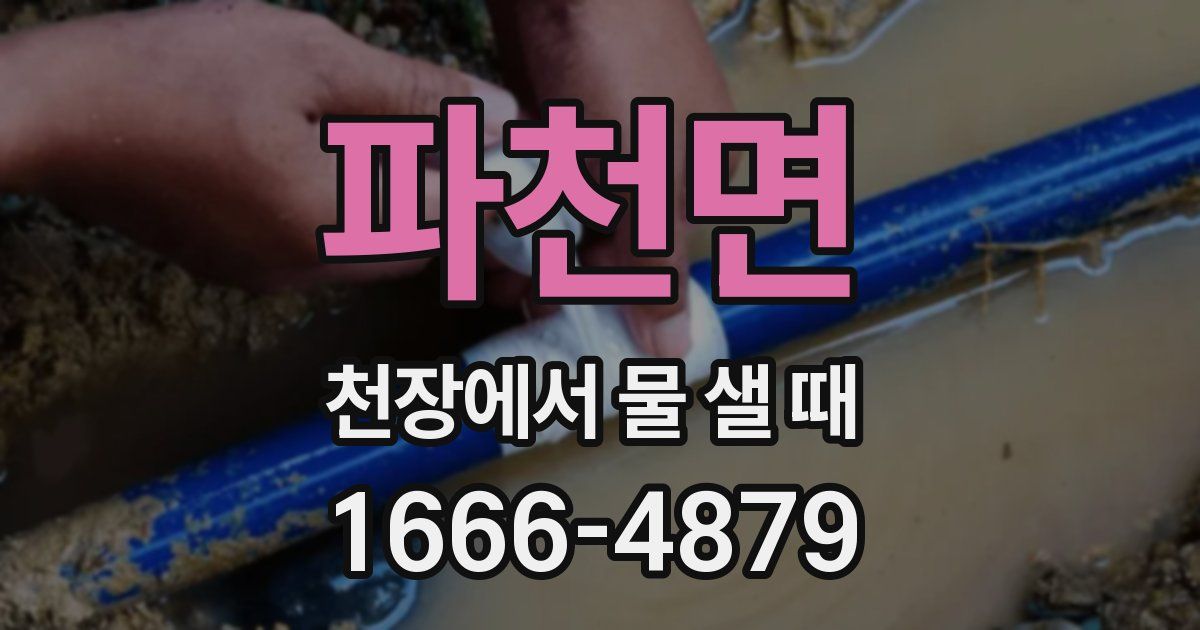 파천면 천장에서 물 샐 때