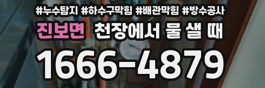 진보면 천장에서 물 샐 때