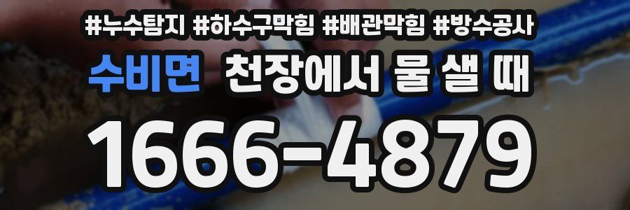 수비면 천장에서 물 샐 때
