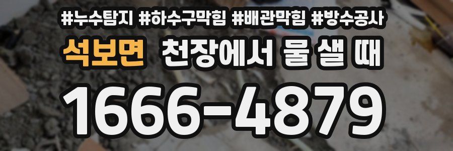 석보면 천장에서 물 샐 때