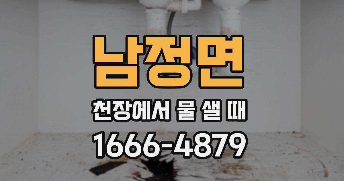 남정면 천장에서 물 샐 때