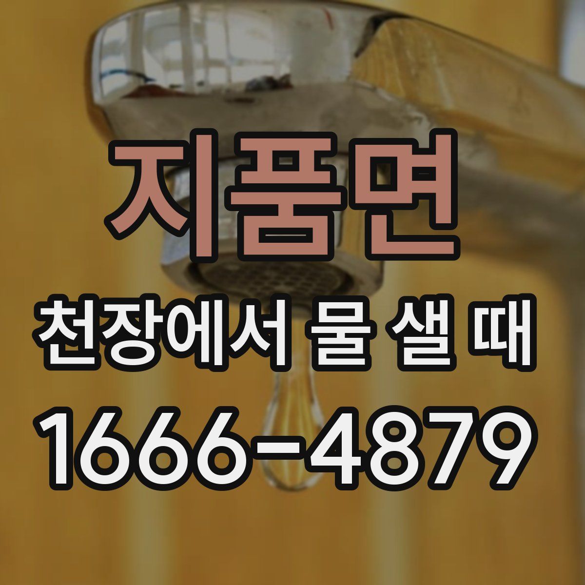 지품면 천장에서 물 샐 때