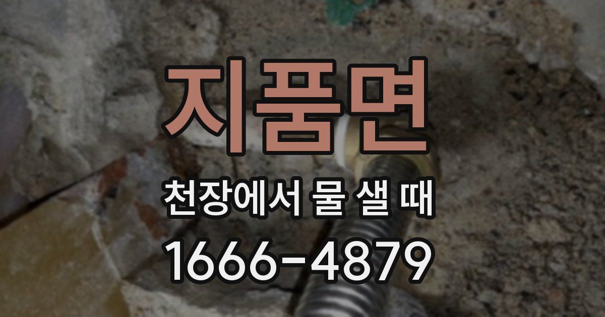 지품면 천장에서 물 샐 때