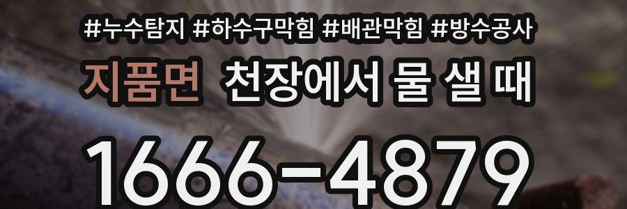 지품면 천장에서 물 샐 때