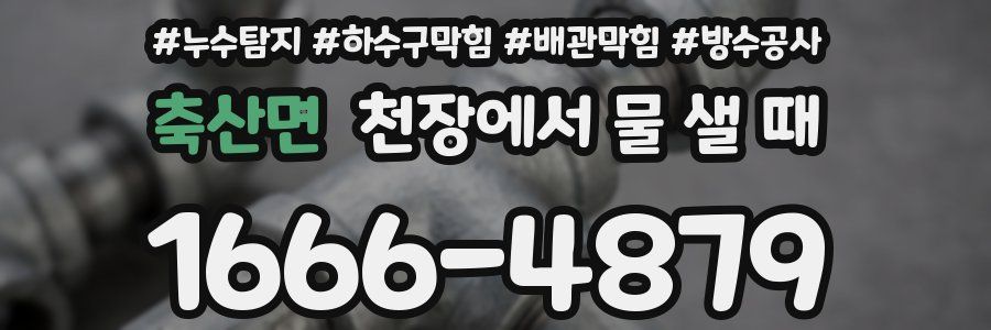 축산면 천장에서 물 샐 때