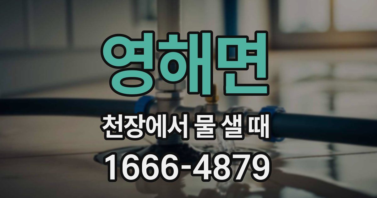영해면 천장에서 물 샐 때