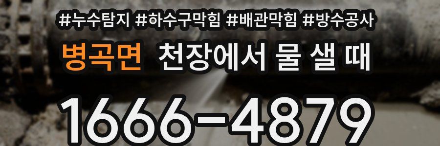병곡면 천장에서 물 샐 때