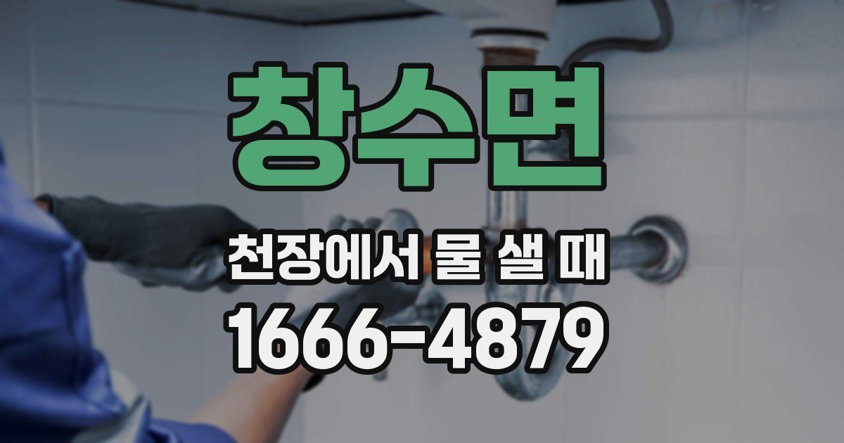 창수면 천장에서 물 샐 때