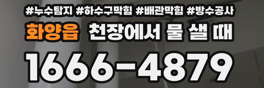 화양읍 천장에서 물 샐 때