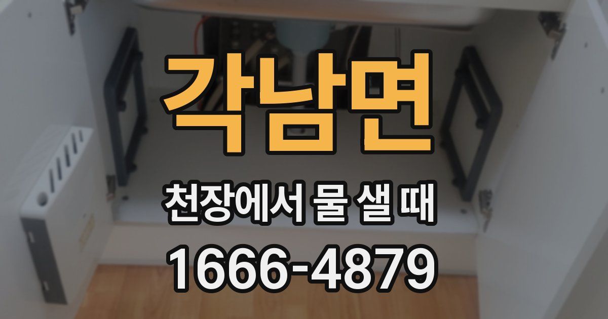각남면 천장에서 물 샐 때