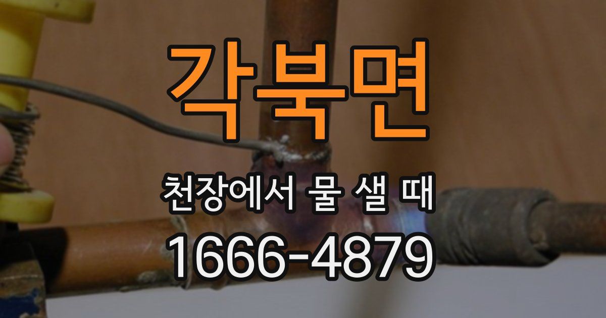 각북면 천장에서 물 샐 때
