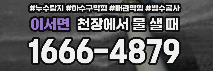 이서면 천장에서 물 샐 때
