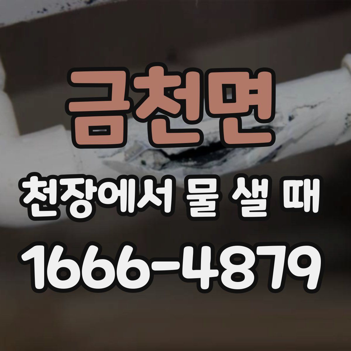 금천면 천장에서 물 샐 때