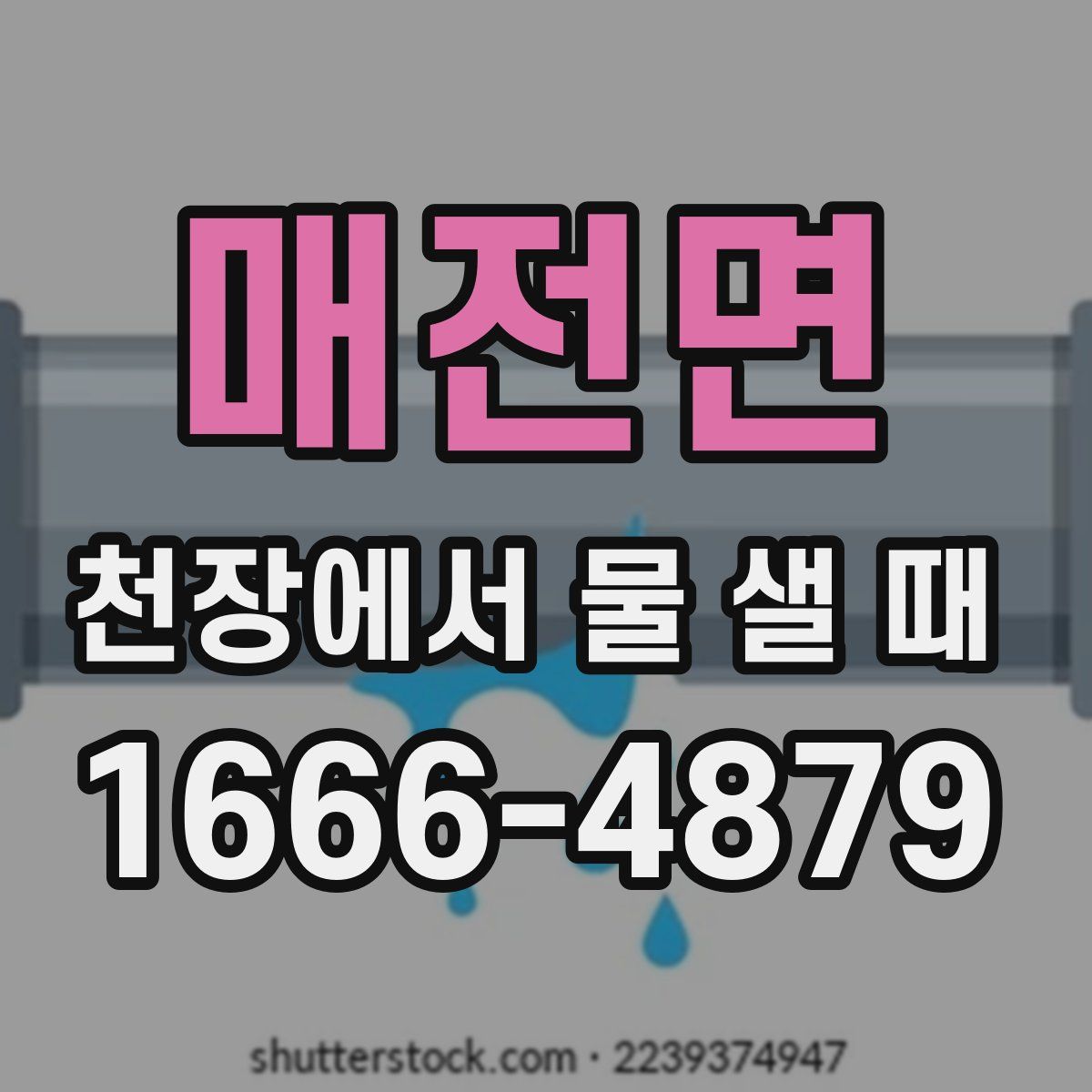 매전면 천장에서 물 샐 때