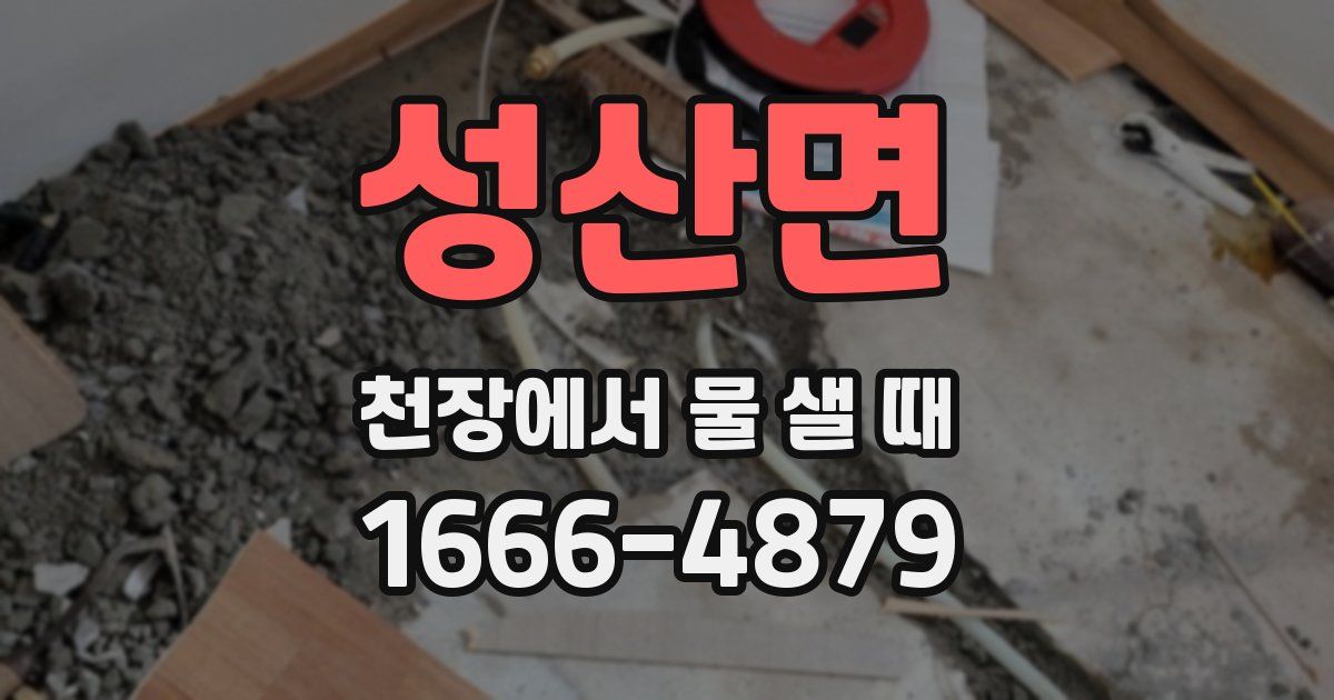 성산면 천장에서 물 샐 때
